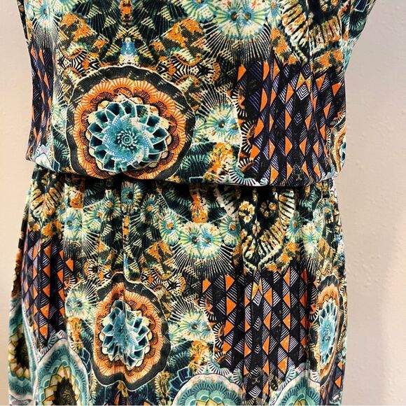 Bisou Bisou Halter Neck Maxi Sleeveless Dress - Multicolor - Picture 3 of 13